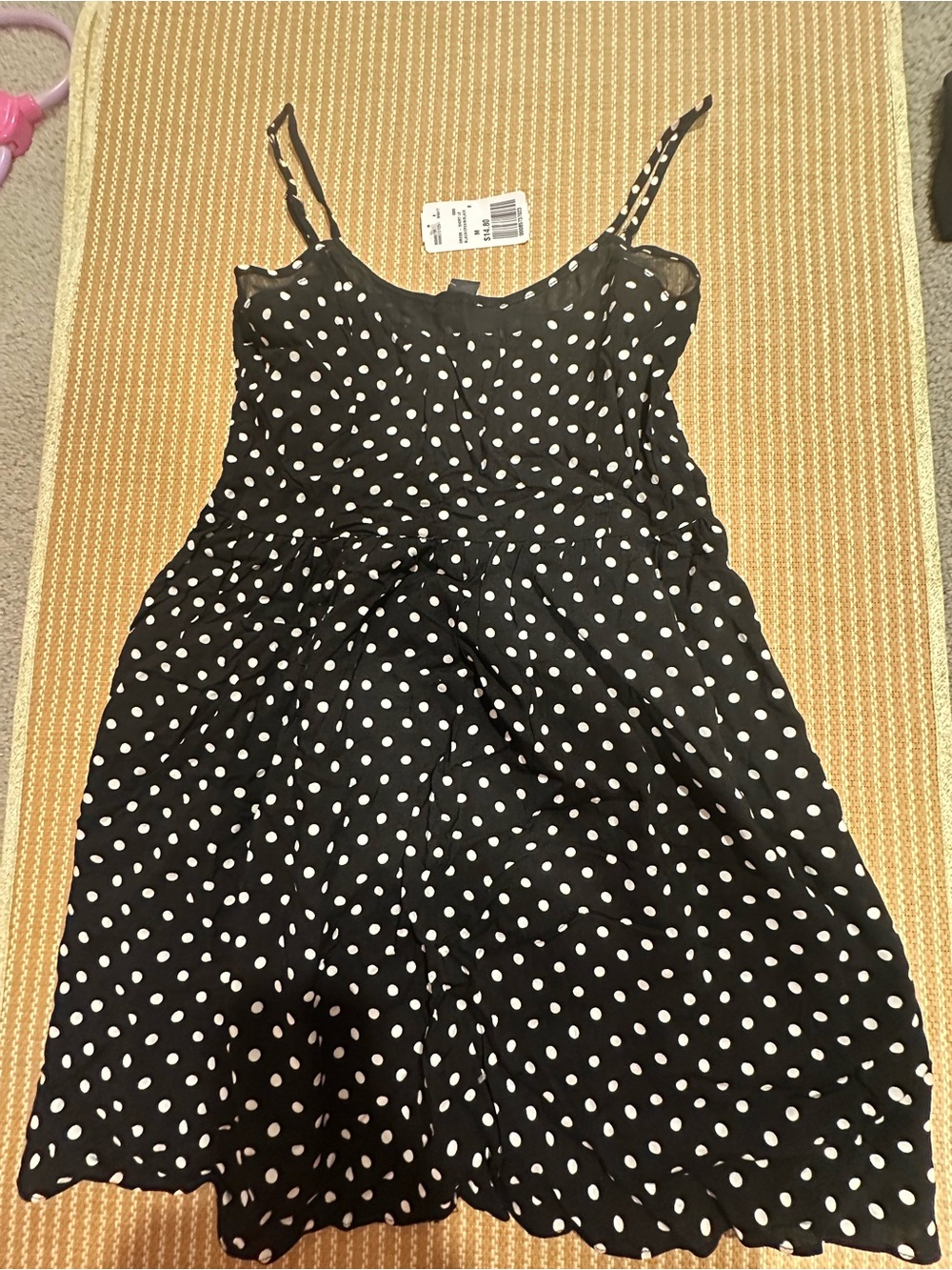 NEW Forever 21 Black and White Polka Dot Dress